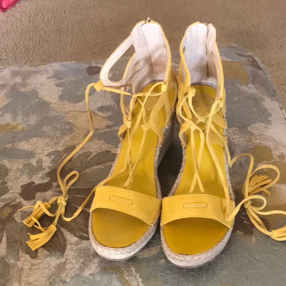 Vince Camuto Suede Rope Wedge Sandals